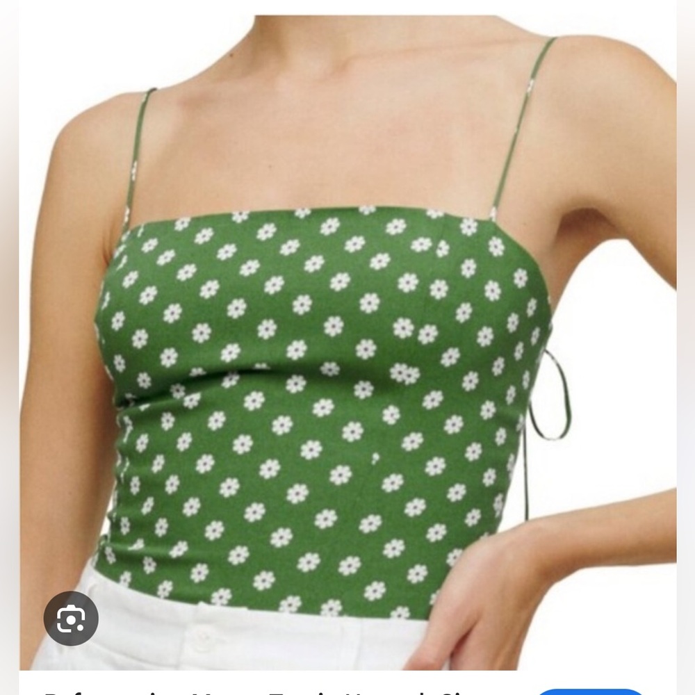 Reformation Meyer Top in Hannah Green Daisy Print Tank Top Size 0